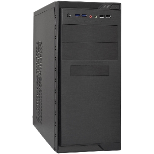 Компьютерный корпус Minitower ExeGate MA-372UX Black, mATX UN400, 120мм 2*USB+2*USB3.0, Audio