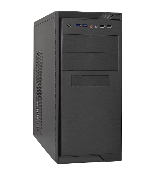 Компьютерный корпус Minitower ExeGate MA-372UX Black, mATX UN400, 120мм 2*USB+2*USB3.0, Audio