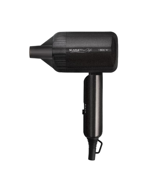 Фен Scarlett SC-HD70IT15 черный, 1800 Вт, компактный, ионизация