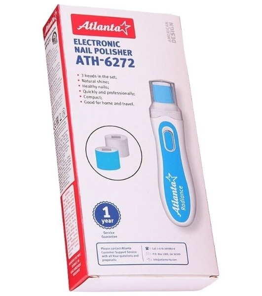 Пилка электрическая Atlanta ATH-6272 голубой, 3 насадки