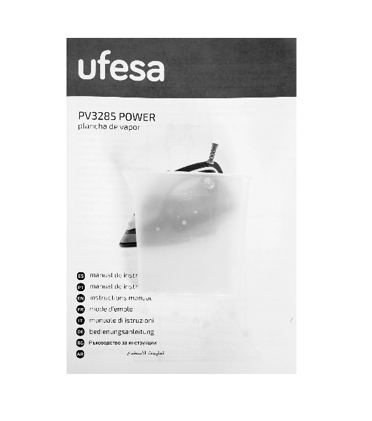 Утюг Ufesa PV3285 POWER серый/белый, 2800 Вт, 30 г/мин, 180 г/мин, 330 мл