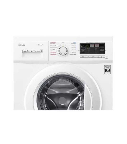 Стиральная машина LG F1296CDS0X белый, загрузка фронтальная 6 кг, 1200 об/мин, класс B