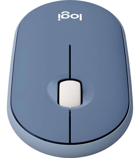 Мышь беспроводная Logitech Pebble M350 синий, 1000 dpi, радиоканал, Bluetooth, USB, кнопки - 3