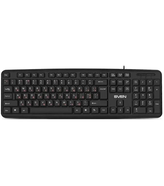 Клавиатура SVEN KB-S230 проводная, USB Type-A, чёрный