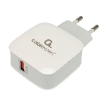 Сетевое зарядное устройство Cablexpert MP3A-PC-40, 18Вт, 3А, быстрая зарядка QC3.0, 1 порт USB, белый, пакет, фото 1