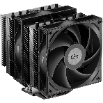 Кулер для процессора PCCooler RT620 BK (250W, 4-pin PWM, 157mm, Al/Cu, 6x6mm, 2x120mm, 73.32CFM, 34.9dBA, 2200RPM, S: 1851/1700/1200/115X, AM5/AM4, black), фото 1