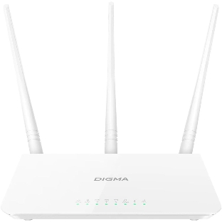 Роутер беспроводной Digma DWR-N302 N300 10/100BASE-TX белый (упак.:1шт)
