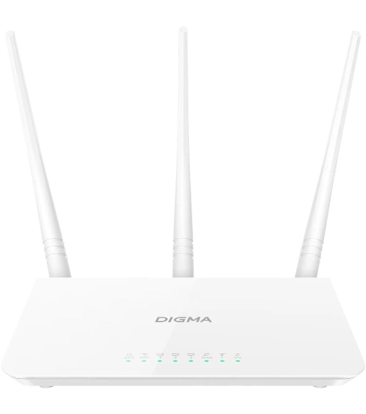 Роутер беспроводной Digma DWR-N302 N300 10/100BASE-TX белый (упак.:1шт)