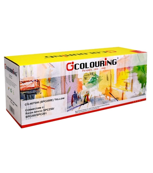 Картридж Colouring CG-407546 (SPC250E) Yellow (1600 копий) для принтеров Ricoh Aficio SPC250/SPC260/SPC261