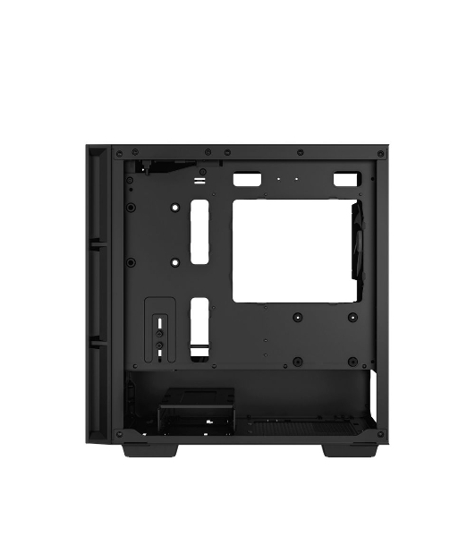 Компьютерный корпус Deepcool CH360 без БП, боковое окно (закаленное стекло), 2x140мм ARGb LED вентилятор спереди и 1x120мм ARGb LED вентилятор сзади, черный, mATX