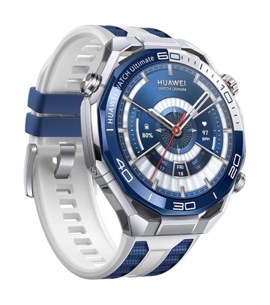 Умные часы Huawei Watch Ultimate 2 MCH-AL00, 1.5' AMOLED, Wi-Fi, Bluetooth, NFC, 20 ATM, титан / синий / белый
