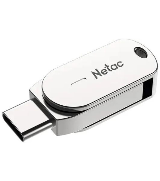 Флешка USB Netac U785C (NT03U785C-064G-32PN), 64Gb, USB 3.0/TypeC, R/W 110/45, серебристый