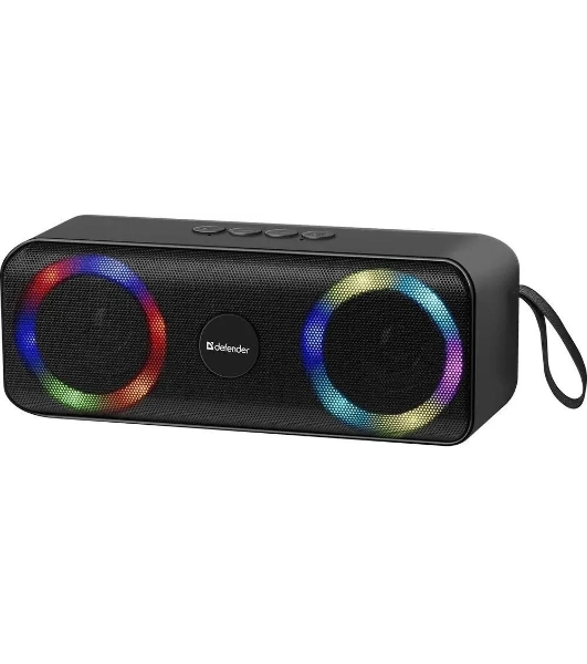 Акустическая система Defender LIGHT/BT/FM/USB/TF/AUX Q1 черный 10 Вт