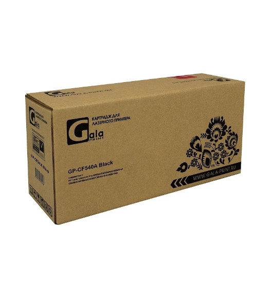 Картридж лазерный GalaPrint GP-CF540A (№203A) черный (1400 стр) для HP Color LaserJet Pro CM254/CM254dw/CM254nw/CM280/CM280nw/CM281/CM281fdn/CM281fdw