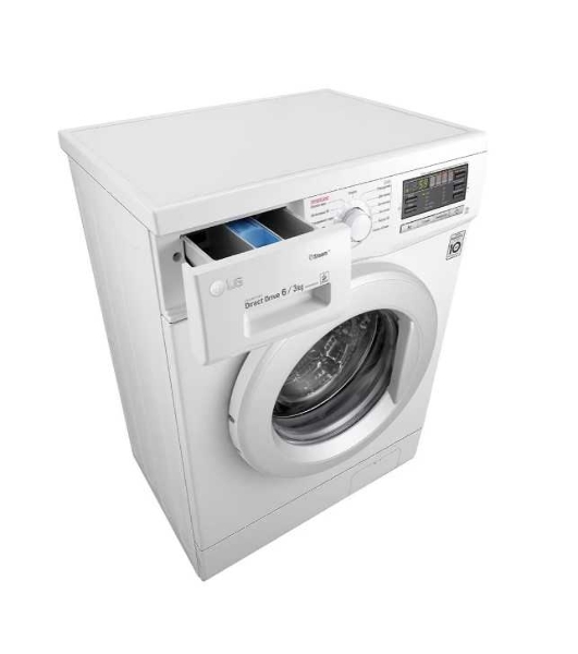 Стиральная машина LG F1296CDS0X белый, загрузка фронтальная 6 кг, 1200 об/мин, класс B