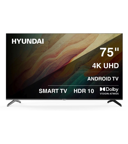Телевизор Hyundai 75' H-LED75BU7009 черный LED UHD 60Hz Smart TV