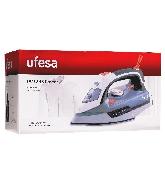 Утюг Ufesa PV3285 POWER серый/белый, 2800 Вт, 30 г/мин, 180 г/мин, 330 мл