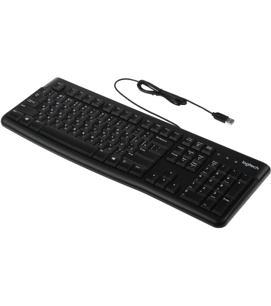 Клавиатура проводная Logitech K120 for business, USB черный (неоригинальная гравировка)
