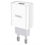 Блок питания (сетевой адаптер) HOCO C81A Asombroso single 1xUSB, 2.1A, 10W, белый, фото 1
