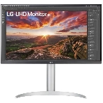 Монитор 27' LG UltraFine 27UP850K-W IPS 3840x2160, 60 Гц, 5 мс, 16:9, 400 кд/м², 2xHDMI 2.0, DP 1.4, USB-C, USB Hub (2x USB 3.0), 3.5 Jack, FreeSync, черный/серебристый, фото 1