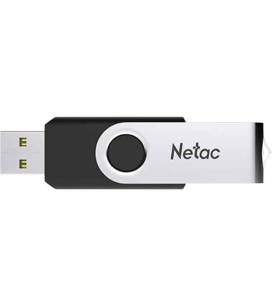 Флешка USB Netac U505 (NT03U505N-064G-32BK), 64Gb, USB 3.0, R/W 110/45, черный/серебристый