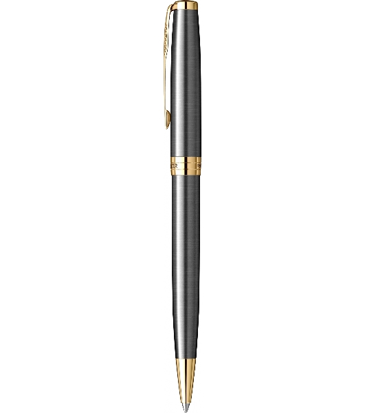 Ручка шариковая Parker Sonnet Grey Core GT (2213679) M, черные чернила, подарочная коробка