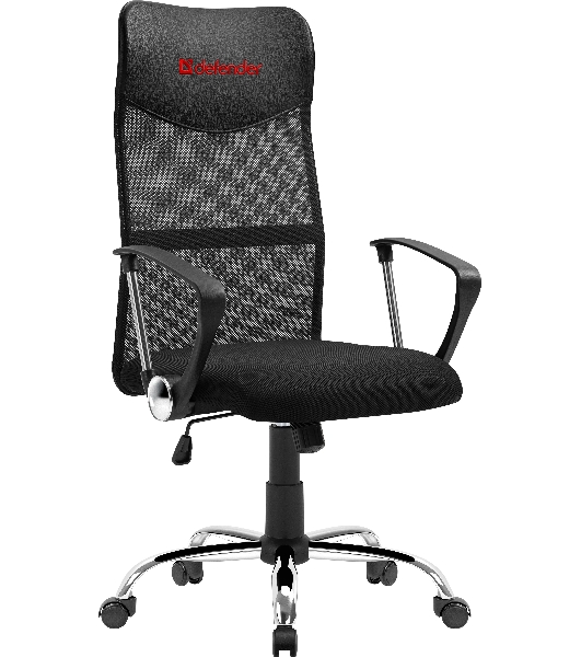 Кресло Defender ATX черный, сетка, 120 кг, механизм качания