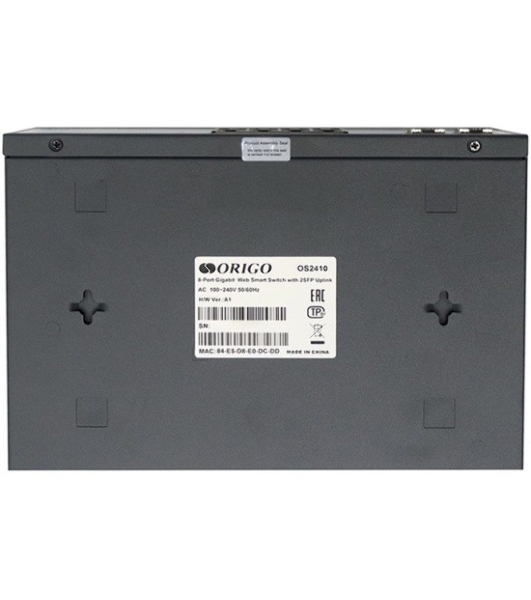 Коммутатор настраиваемый L2 8x1000Base-T, 2x1000Base-X SFP, комплект для установки в 19' стойку ORIGO OS2410/A1A