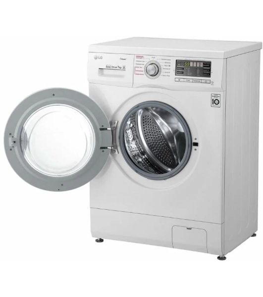 Стиральная машина LG F1296HDS1 белый, загрузка фронтальная 7 кг, 1200 об/мин., класс: А