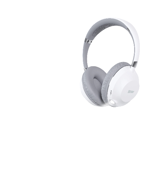 Беспроводные/проводные наушники More Choice HW34S белый/серый, накладные, Bluetooth + проводной, сенсорное управление, до 4 ч