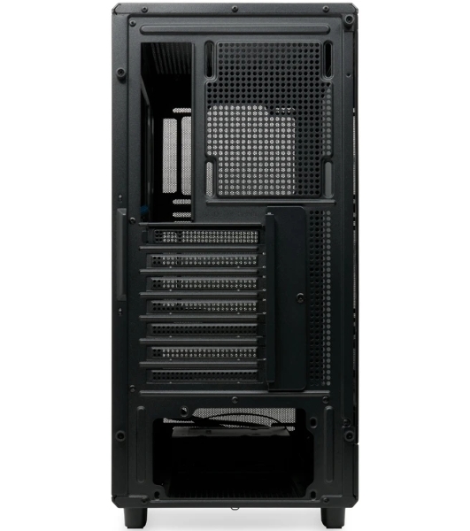 Компьютерный корпус без блока питания HSPD M510, Mesh Mid Tower, черный, TG, 0.5 SPCC, no fans ATX, mATX, mITX 180/280/160мм 1x2.5', 1x3.5', 7xPCI 1xUSB-A 3.0, 1xUSB-A 1.0 517x277x418мм