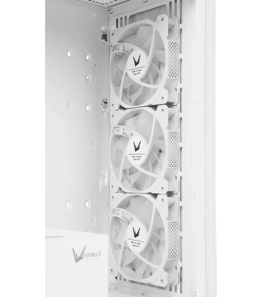 Корпус Formula V Line TimberLine T0 White, ATX, wood+plastic front, TYPE-C*1, USB3.0*2, FRONT 3x120мм FRGB, REAR 1x120мм FRGB