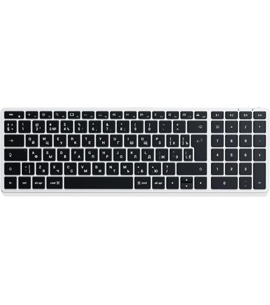 Клавиатура беспроводная Satechi Slim X2 Bluetooth Backlit Keyboard, Bluetooth, Серебристый ST-BTSX2S-RU