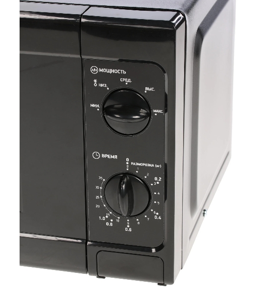 Микроволновая печь BBK 20MWS-709M/B черный, 20 л, 700 Вт, переключатели - поворотный механизм