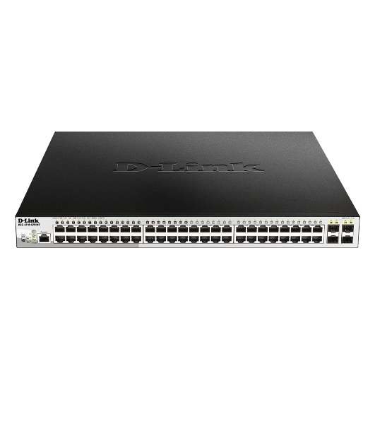 Коммутатор D-Link DGS-1210-52P/ME/B1A, 48×1 Гбит/с + 4×1 Гбит/с SFP, управляемый