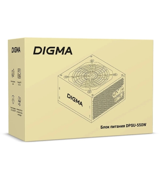 Блок питания Digma DPSU-550W, 550Вт, 120мм, черный
