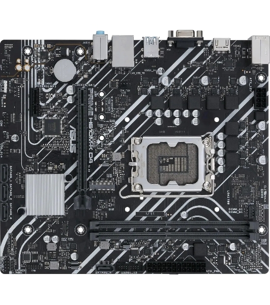 Материнская плата ASUS PRIME H610M-K D4, LGA 1700, Intel H610, 2xDDR4, 4xSATA, 1xM.2, 1xPCIe 4.0 x16, 1xPCI, 1xHDMI, 1xVGA, 1x 1Gb LAN, 2xUSB-A 2.0, 2xUSB-A 3.2 Gen 1, 3x3.5 мм, 7.1, mATX