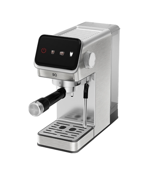 Кофеварка рожковая BQ CM7003 серебристый, исп. кофе - молотый, 1,2 л, 1350 Вт, 20 бар