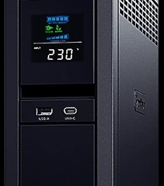 Источник бесперебойного питания Cyberpower CP1350EPFCLCD Line-Interactive 1350VA/810W USB/RS-232/RJ11/45 (6 EURO)