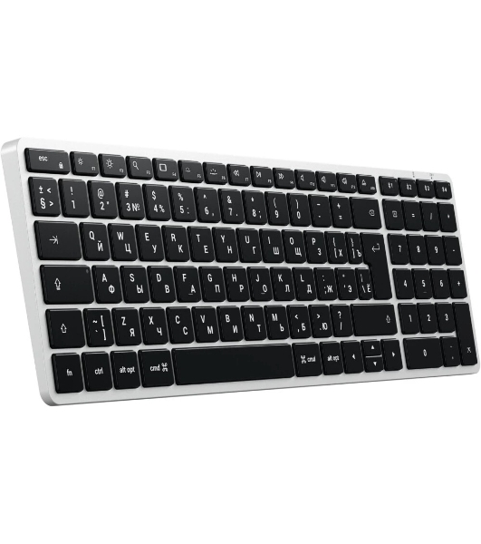 Клавиатура беспроводная Satechi Slim X2 Bluetooth Backlit Keyboard, Bluetooth, Серебристый ST-BTSX2S-RU