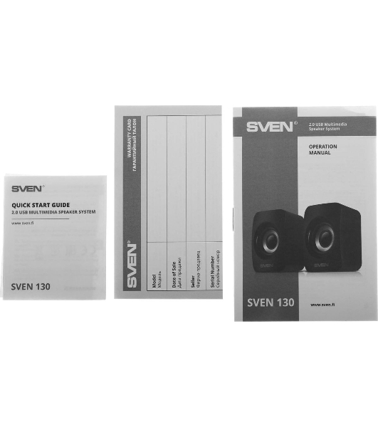 Акустическая система SVEN 130, черный (6 Вт, питание USB)