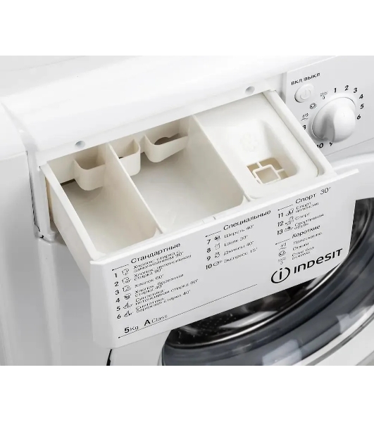 Стиральная машина Indesit IWSC 5105 белый, загрузка фронтальная 5 кг, 1000 об/мин., класс: А