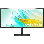 Монитор 34' Samsung ViewFinity S6 S34C650UAIXCI VA 3440x1440, 100 Гц, 5 мс, 21:9, 350 кд/м², 1xHDMI, 1xDP, 3xUSB, 1xUSB-C, 1xUSB-B, 1x3.5 мм, 2x5 Вт, изогнутый R1000, черный, фото 1