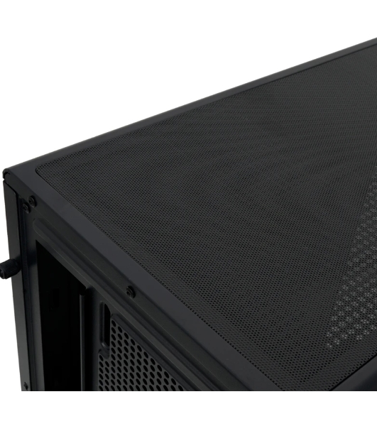 Компьютерный корпус без блока питания HSPD M510, Mesh Mid Tower, черный, TG, 0.5 SPCC, no fans ATX, mATX, mITX 180/280/160мм 1x2.5', 1x3.5', 7xPCI 1xUSB-A 3.0, 1xUSB-A 1.0 517x277x418мм
