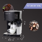 Кофеварка рожковая Zigmund & Shtain ZCM-889 черный, исп. кофе - молотый, 1.4 л, 1500 Вт. 20 бар, фото2