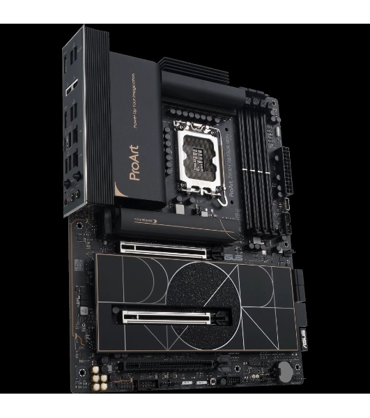 Материнская плата ASUS ProArt Z890-CREATOR WIFI, LGA 1851, Intel Z890, 4xDDR5, 4xSATA, 5xM.2, 2xPCIe 5.0 x16, 1xPCIe 4.0 x16, 1xHDMI, 1xDP, 1x 10Gb LAN, 1x 2.5Gb LAN, 2xUSB-C 10Gbps, 6xUSB-A 10Gbps, 1xUSB-A 2.0, 7.1, ATX