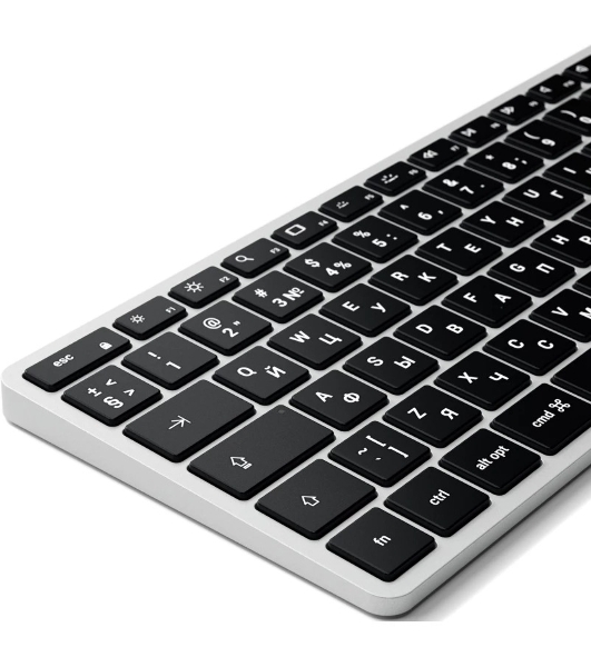 Клавиатура беспроводная Satechi Slim X2 Bluetooth Backlit Keyboard, Bluetooth, Серебристый ST-BTSX2S-RU