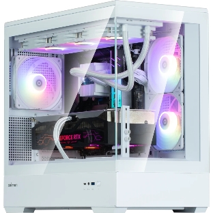 Компьютерный корпус ZALMAN P30 V2, MATX, белый, WINDOW, 2x3.5', 3x2.5', 1xUSB TYPE-C, 1xUSB 3.0, SIDE 2x120мм ARGb, REAR 1x120мм ARGb, VGA support