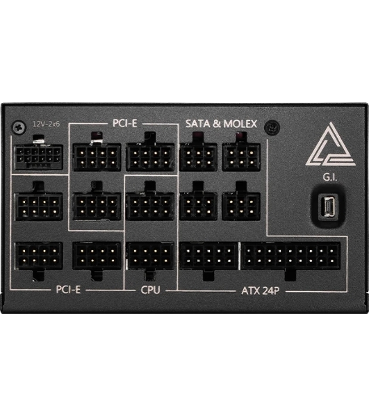 Блок питания MSI MEG Ai1300P (306-7ZP4A11-CE0), 1300Вт, 80 PLUS Platinum, 120мм, модульный, черный/золотой
