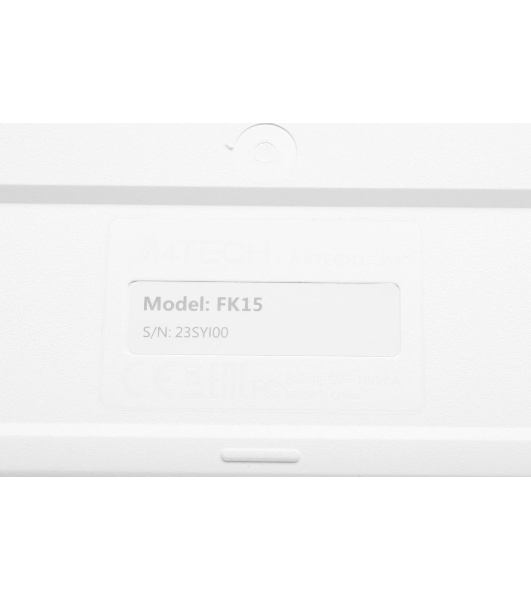 Клавиатура проводная A4Tech Fstyler FK15, USB, белый